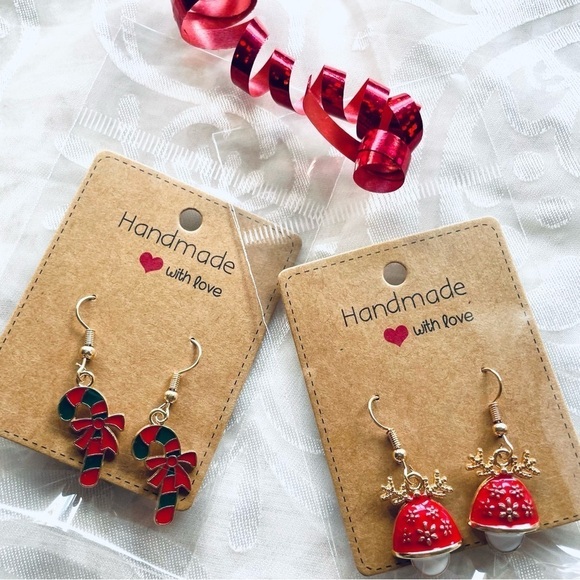 NWT Lot of 2 Festive Drop Earrings – Perfect for Holiday Christmas Celebrations - Picture 2 of 14